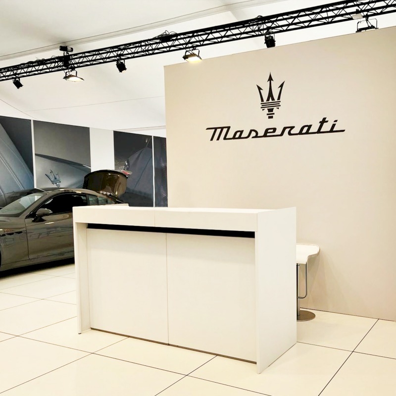 2m Straight Counter with Branded Backwall