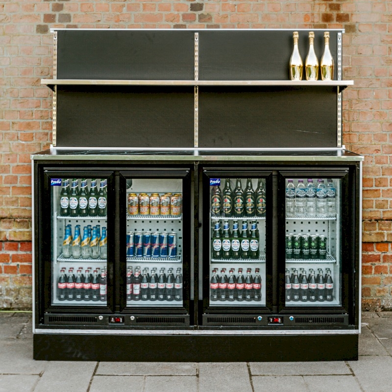 Matt Black Back Bar 2m Unit - FULL PACKAGE