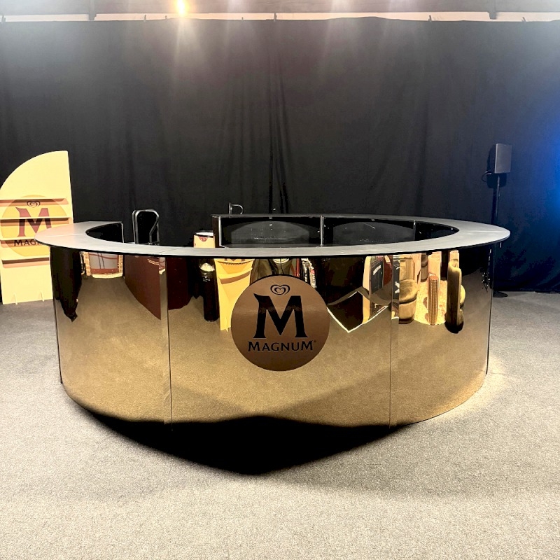 4m Gold Mirror Circle Bar