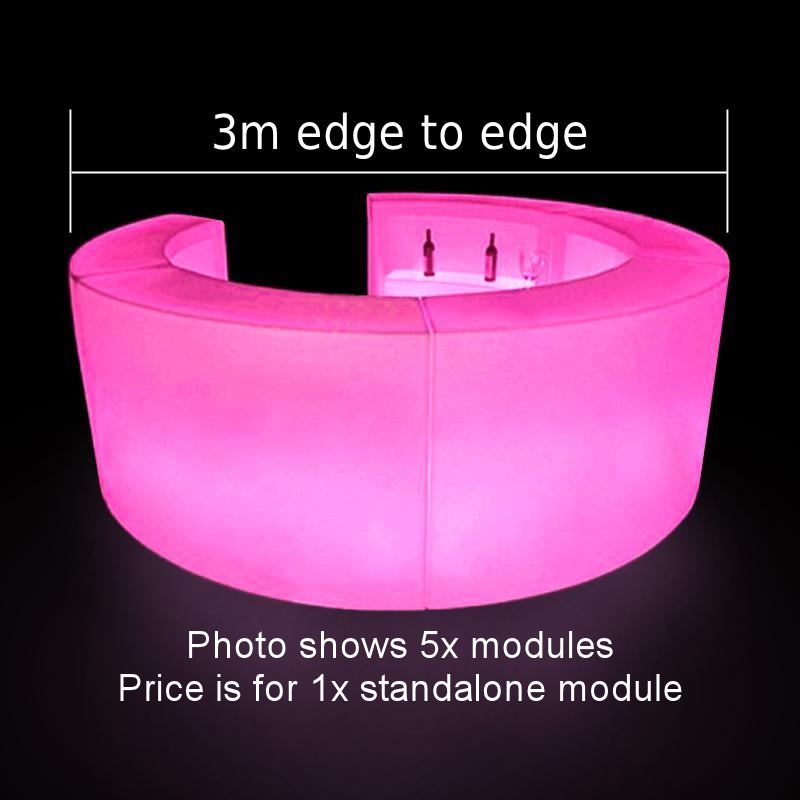 Curved LED Colour-Changing Bar Section