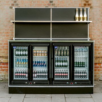 Matt Black Back Bar 2m Unit - FULL PACKAGE