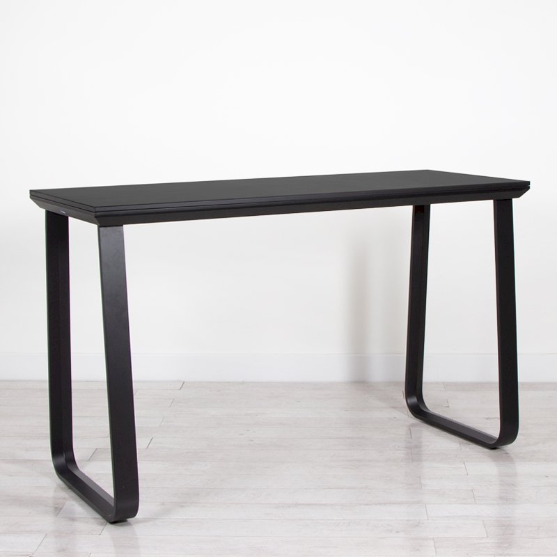 Utah Double Poseur Table - Black Base Black Top