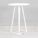Dallas Round Poseur Table - White