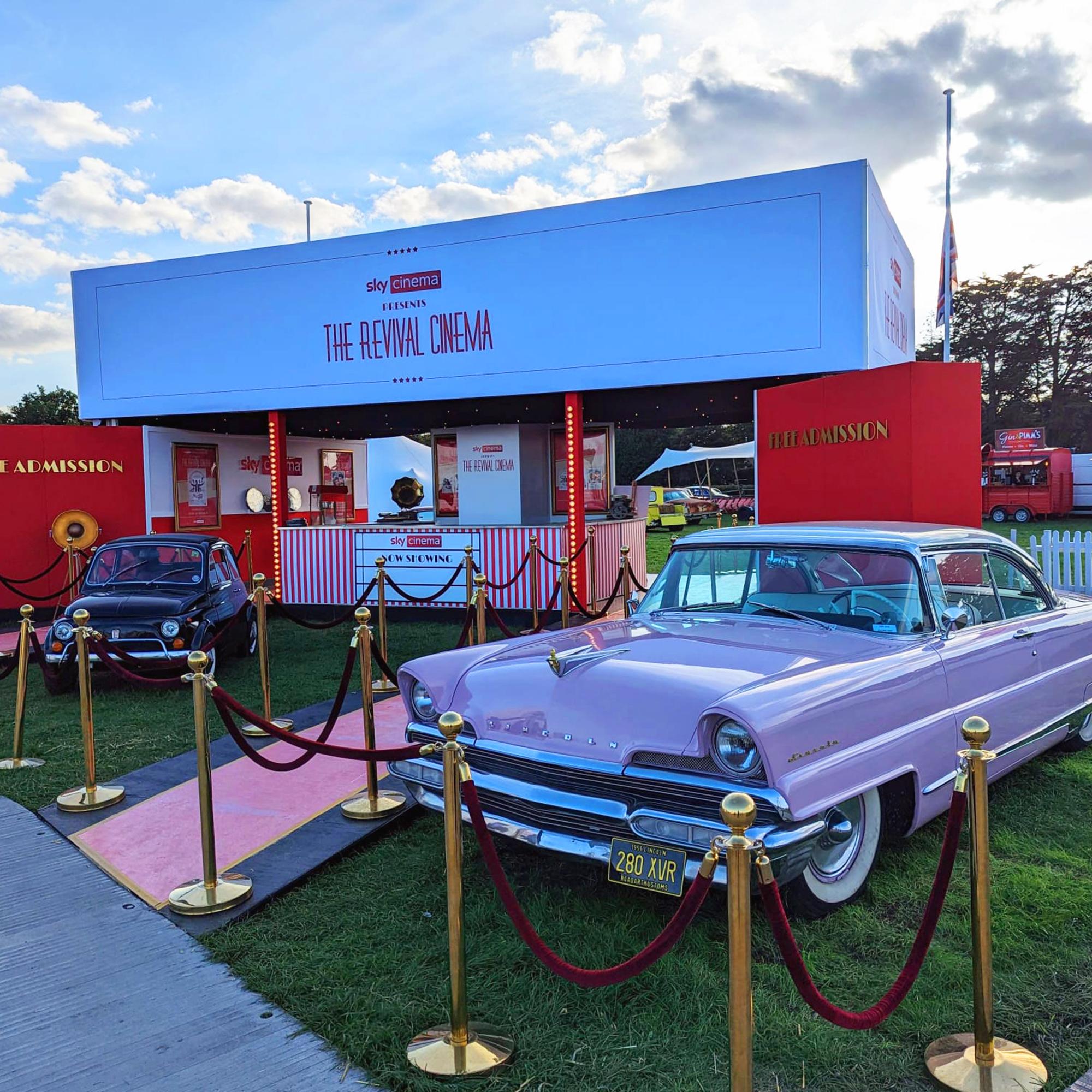 We recently installed a customised bar to match the Drive In Cinema branding.