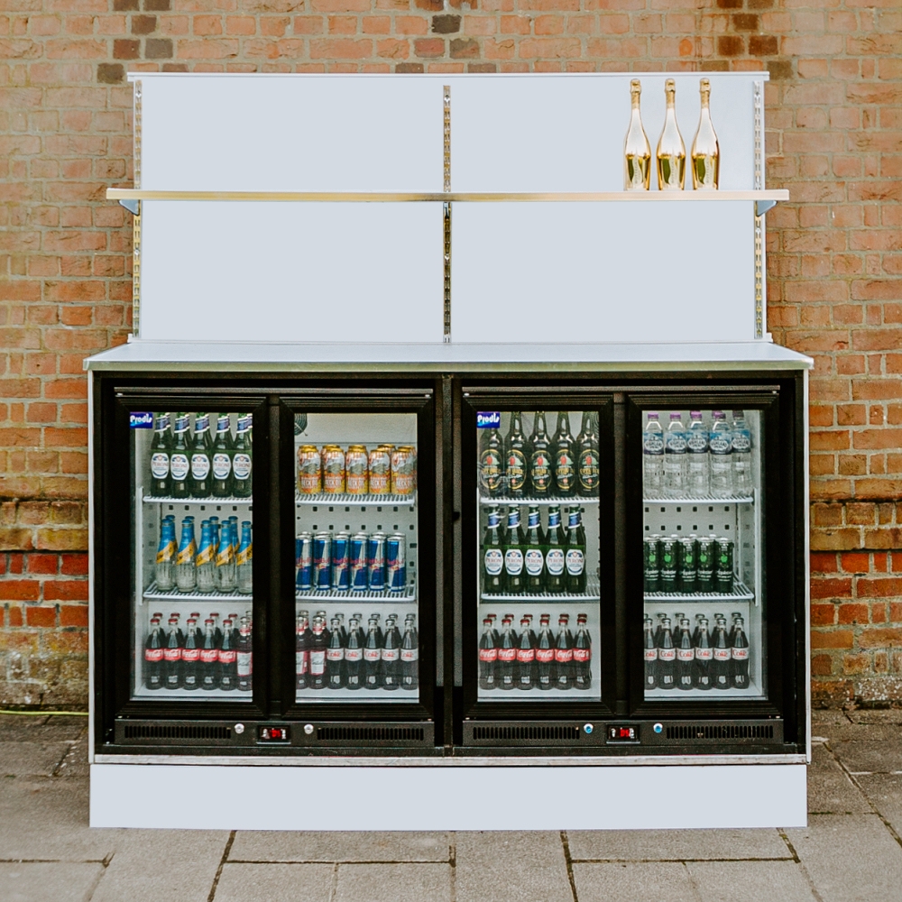 Matt White Back Bar 2m Unit - FULL PACKAGE Matt White Back Bar 2m Unit - FULL PACKAGE
