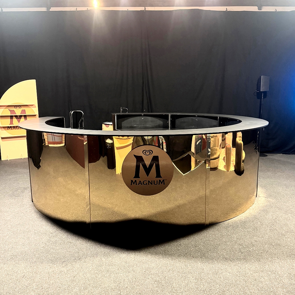 4m Gold Mirror Circle Bar