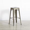 Silver Tolix Stool