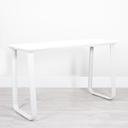 Utah Double Poseur Table - White Base White Top