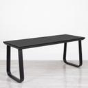 Utah Double Bistro Table - Black Base Black Top