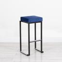 Nevada Stool - Black Base Blue Pad