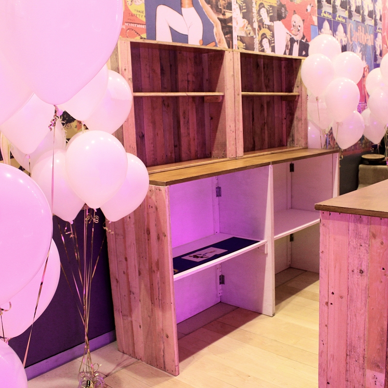 Back Bar with Shelf 1m - Rustic