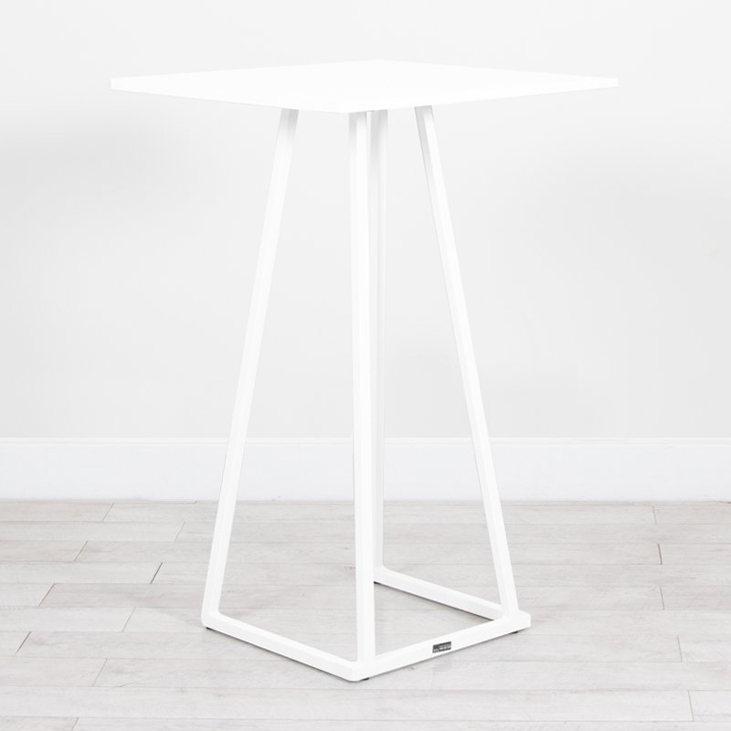 Dallas Square Poseur Table - White
