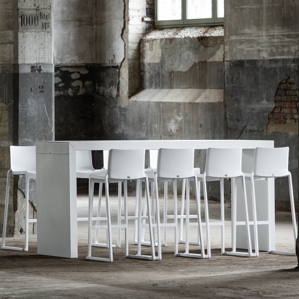 Kansas Linking Stool - White