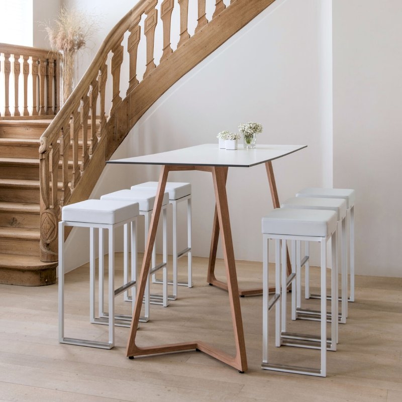 Boston Double Poseur Table - White