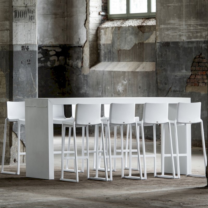 Kansas Linking Bar Stool - White