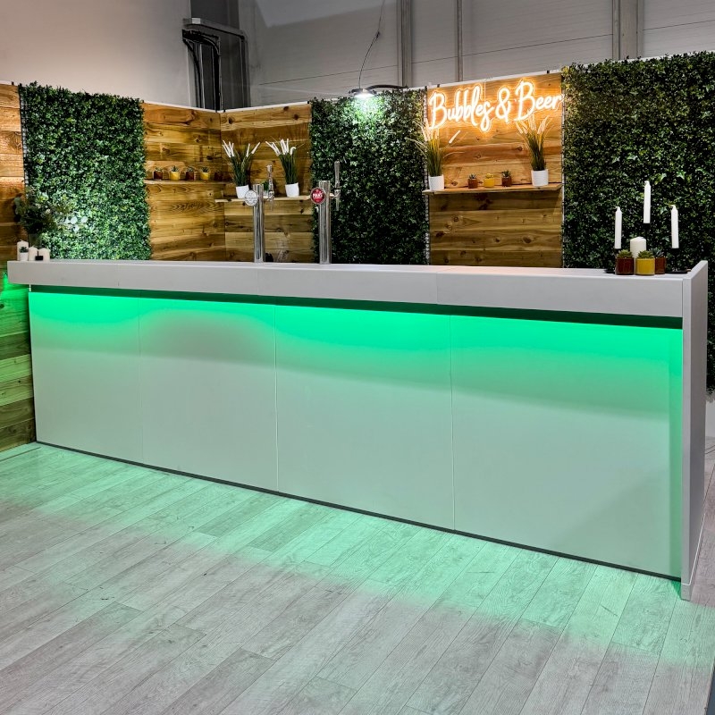 4m Straight Bar with Backwalling