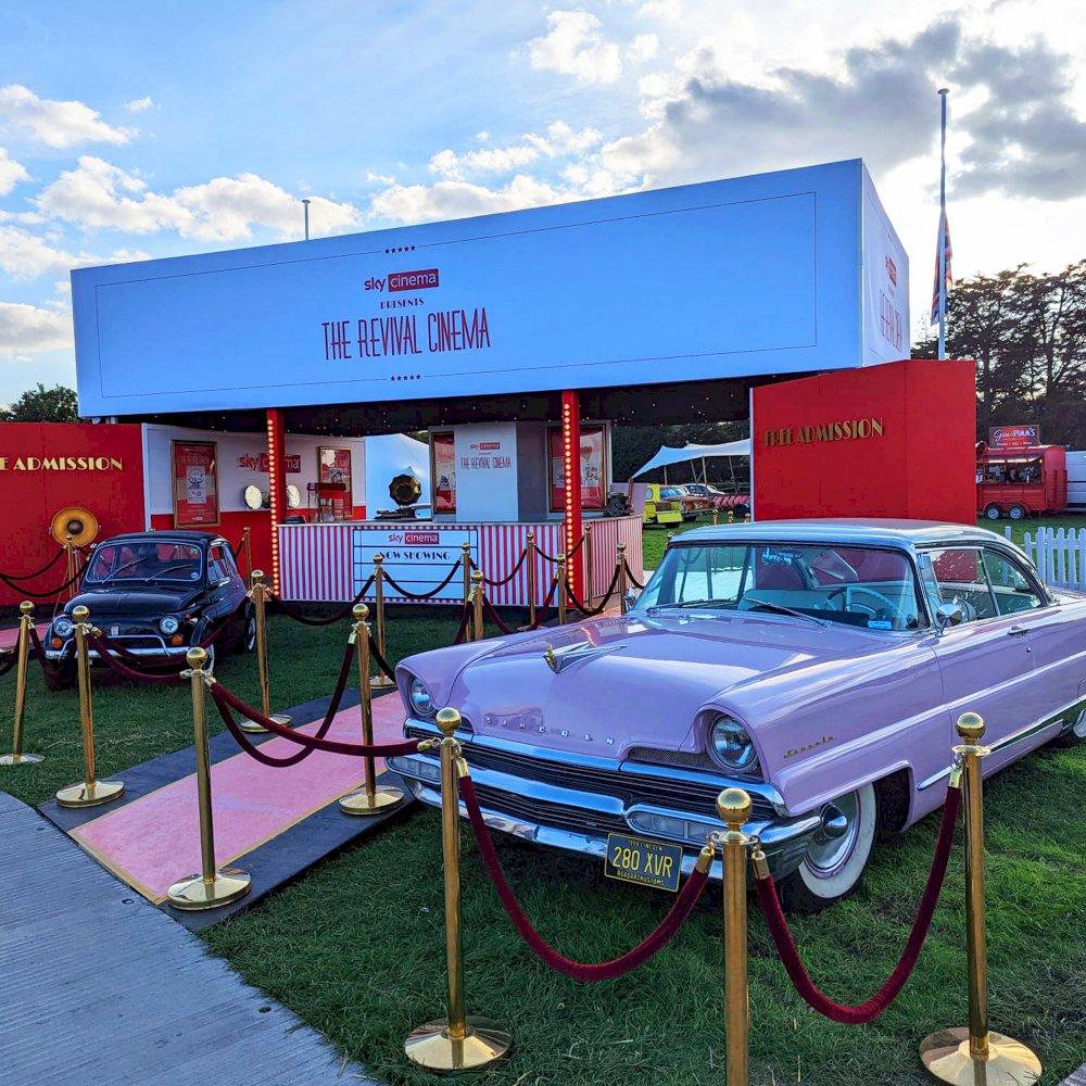 We recently installed a customised bar to match the Drive In Cinema branding.