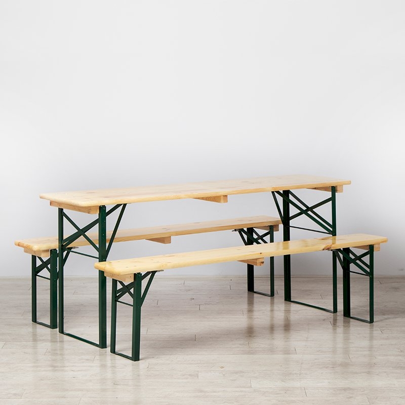 Beer Table & Bench Set (1800 x 500 Slimline)