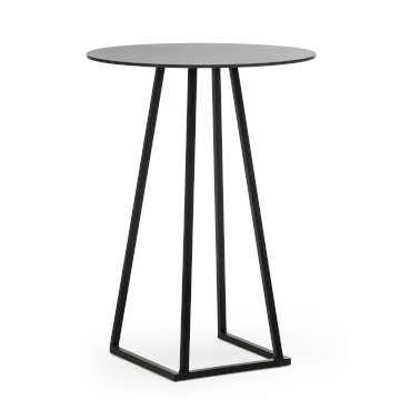 Dallas Round Poseur Table - Black Dallas Round Poseur Table - Black