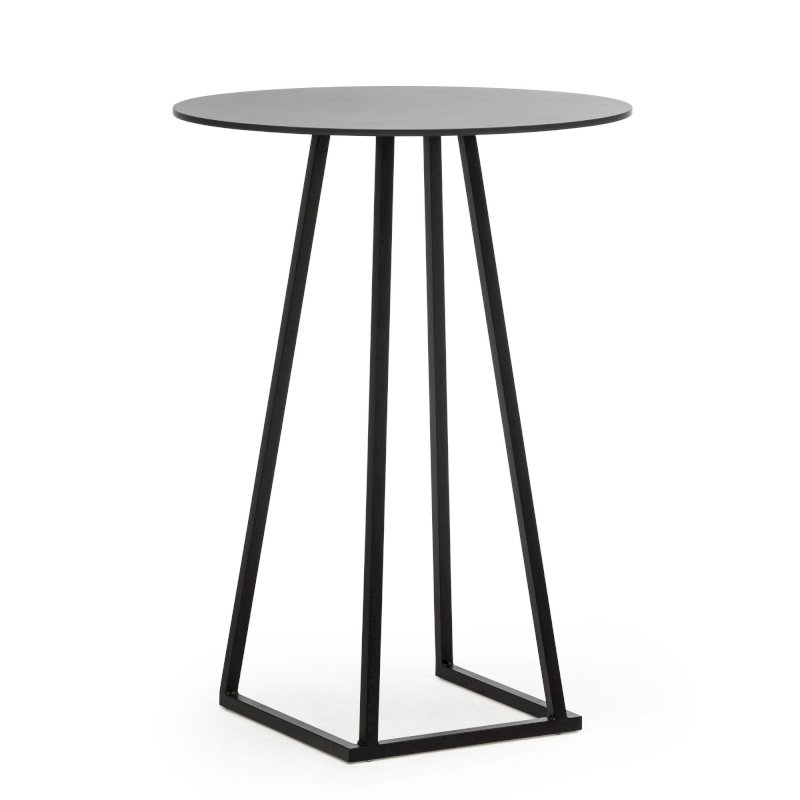 Dallas Round Poseur Table - Black