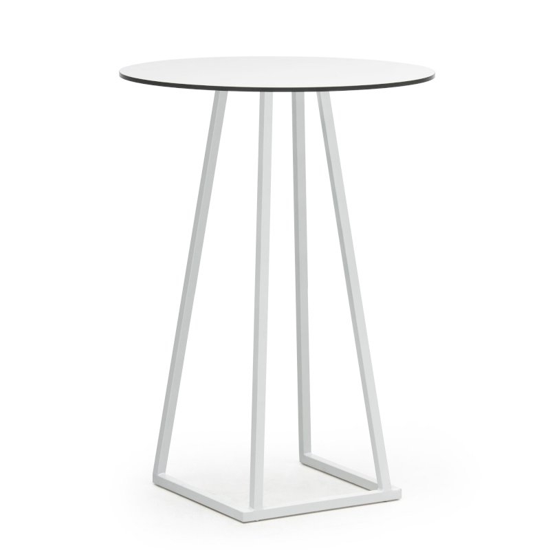 Dallas Round Poseur Table - White