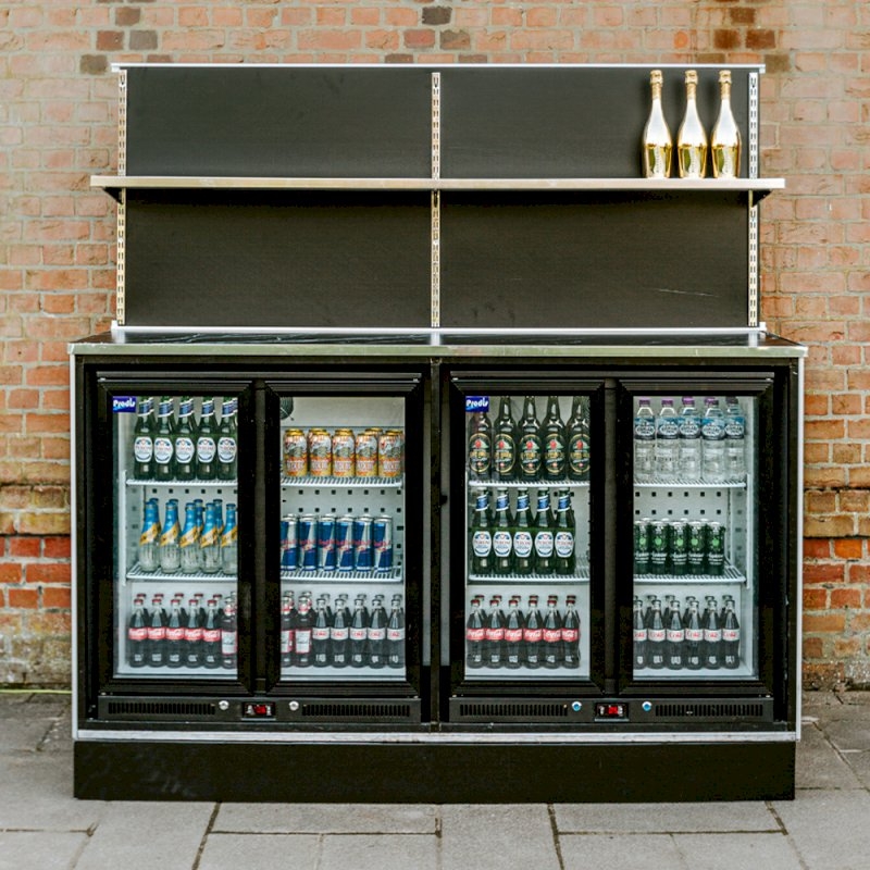 Matt Black Back Bar 2m Unit - FULL PACKAGE