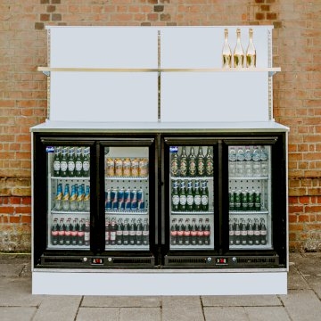 Matt White Back Bar 2m Unit - FULL PACKAGE Matt White Back Bar 2m Unit - FULL PACKAGE