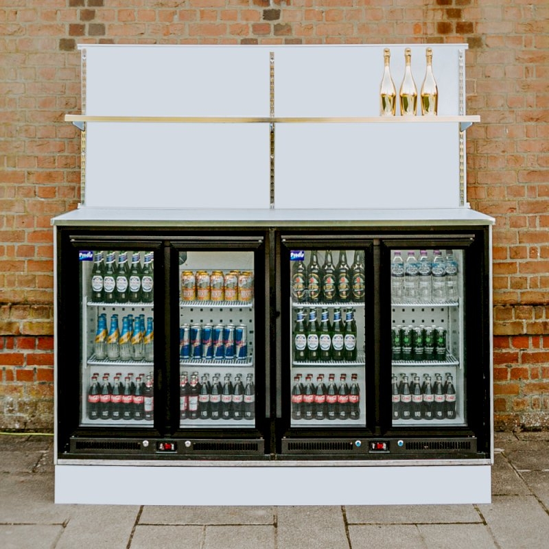 Matt White Back Bar 2m Unit - FULL PACKAGE