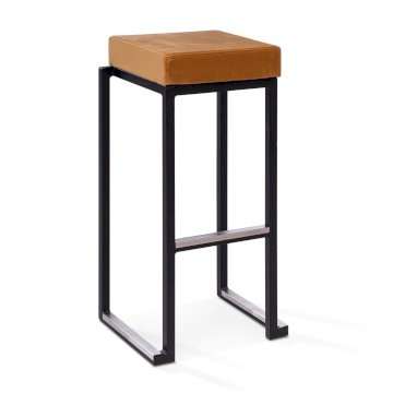 Nevada Bar Stool - Black Base Gold Pad Nevada Bar Stool - Black Base Gold Pad