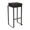 Nevada Bar Stool - Black Base Black Leather Pad