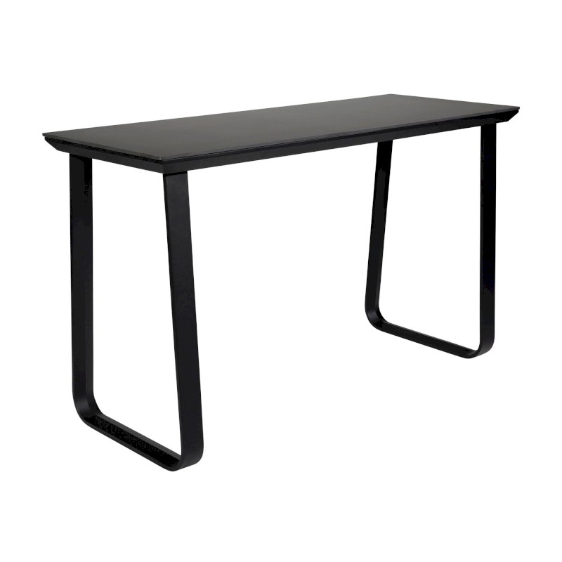 Utah Double Poseur Table - Black Base Black Top