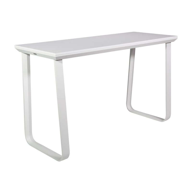 Utah Double Poseur Table - White Base White Top
