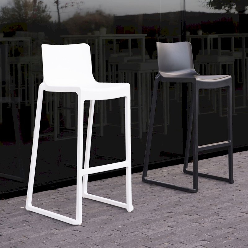 Kansas Linking Bar Stool - White