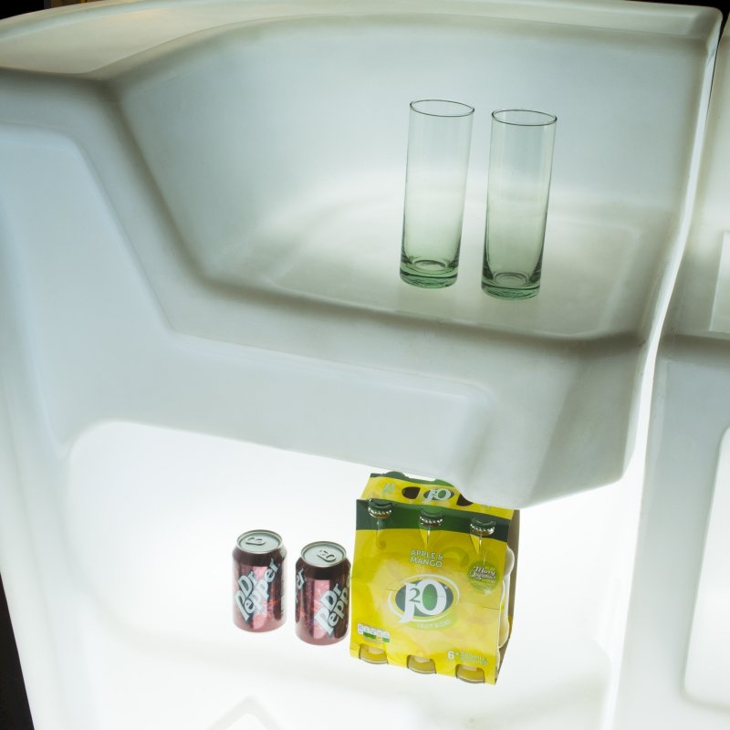 LED Colour-Changing Corner Bar