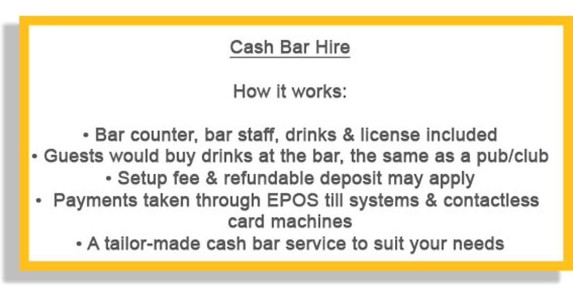 Cash Bar Hire